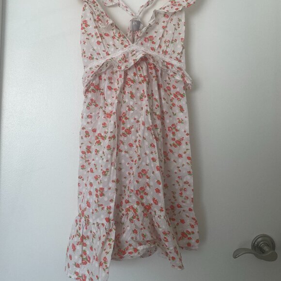 ASOS DESIGN tiered mini sundress with frill lace inserts in ditsy floral print - Picture 4 of 4